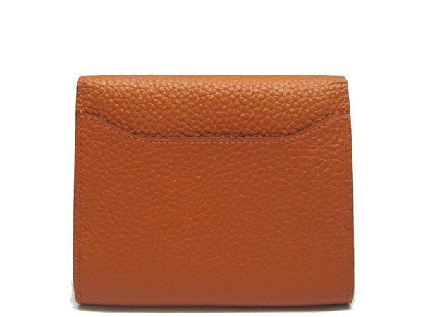 Luxury Hermes Wallet H2006 Ladies Cow Leather Orange