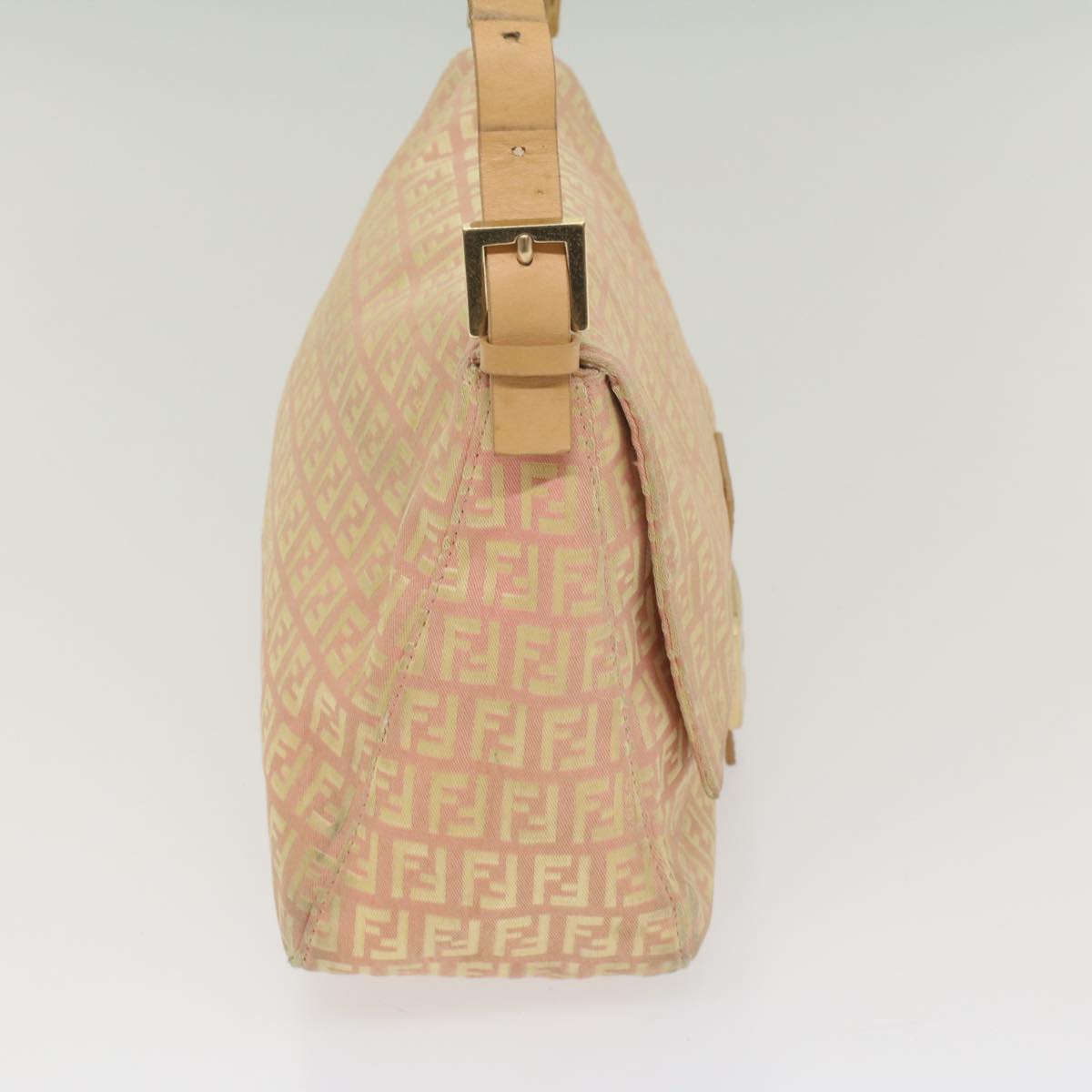 Luxury FendiZucchino Canvas Mamma Baguette Shoulder Bag Pinkfm2757