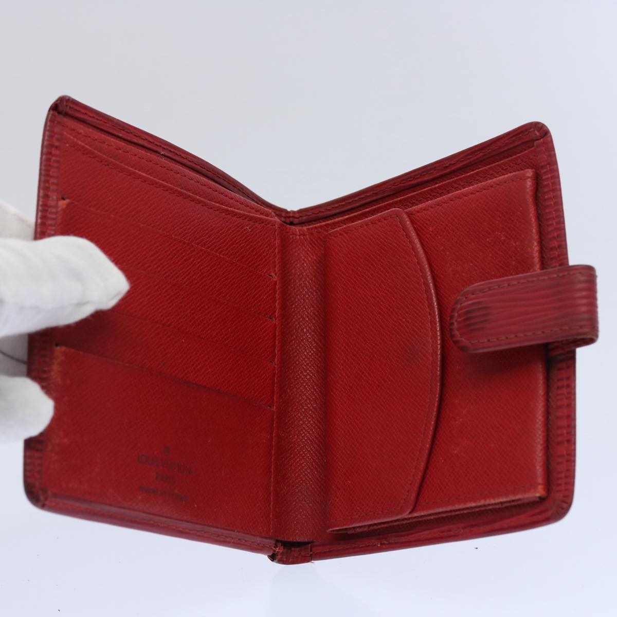 LOUIS VUITTON Epi Wallet 4Set Red Yellow LV fm3069