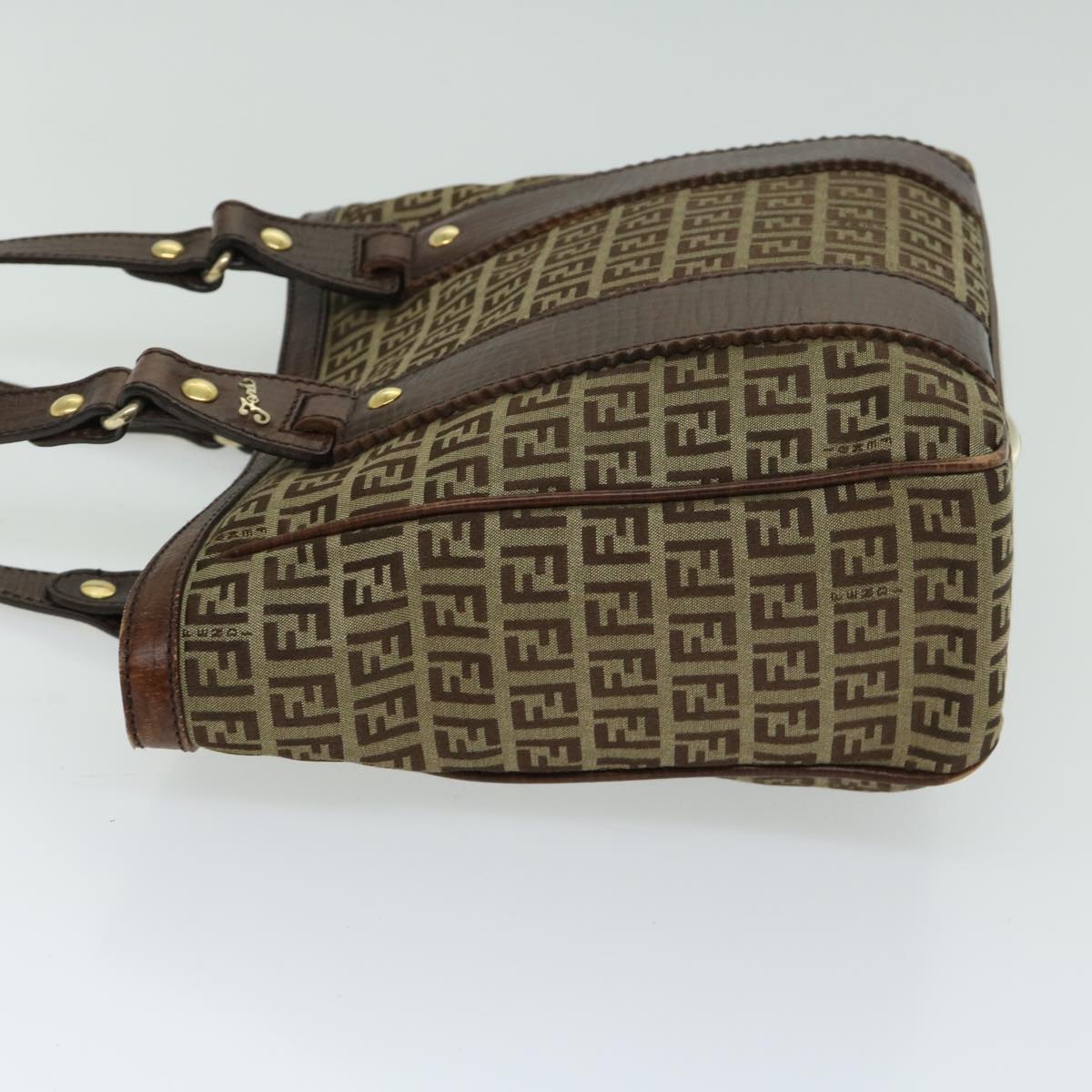 Luxury FendiZucchino Canvas Tote Bag Beigefm3244