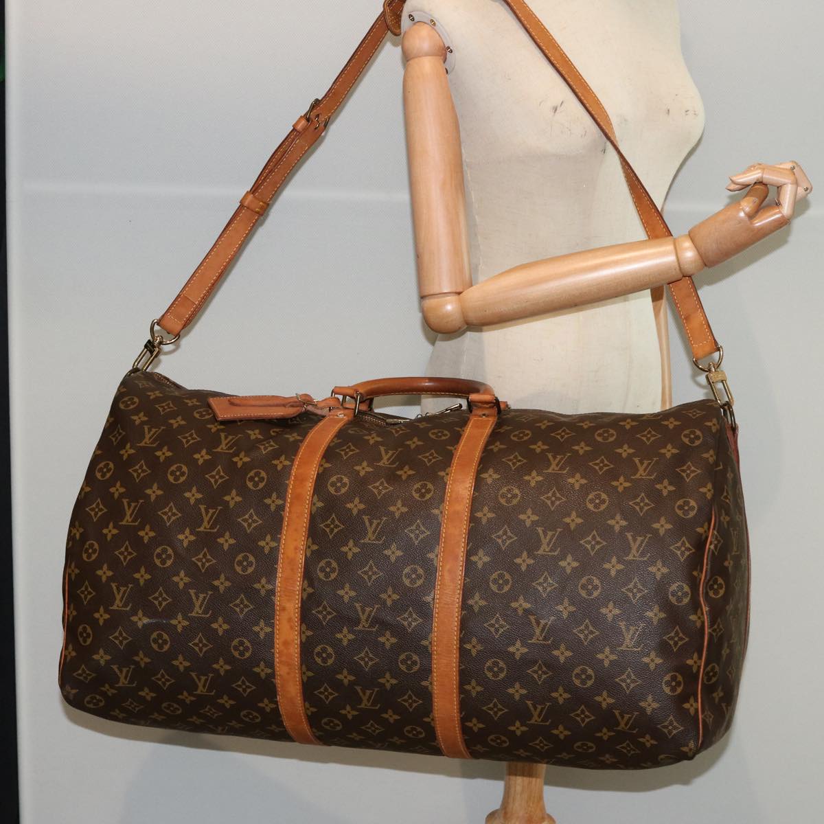 LOUIS VUITTON Monogram Keepall Bandouliere 60 Boston Bag M41412 LV fm3396