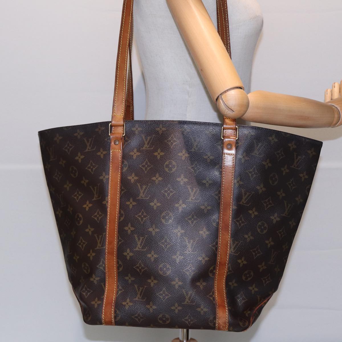 LOUIS VUITTON Monogram Sac Shopping Tote Bag M51108 LV fm3612