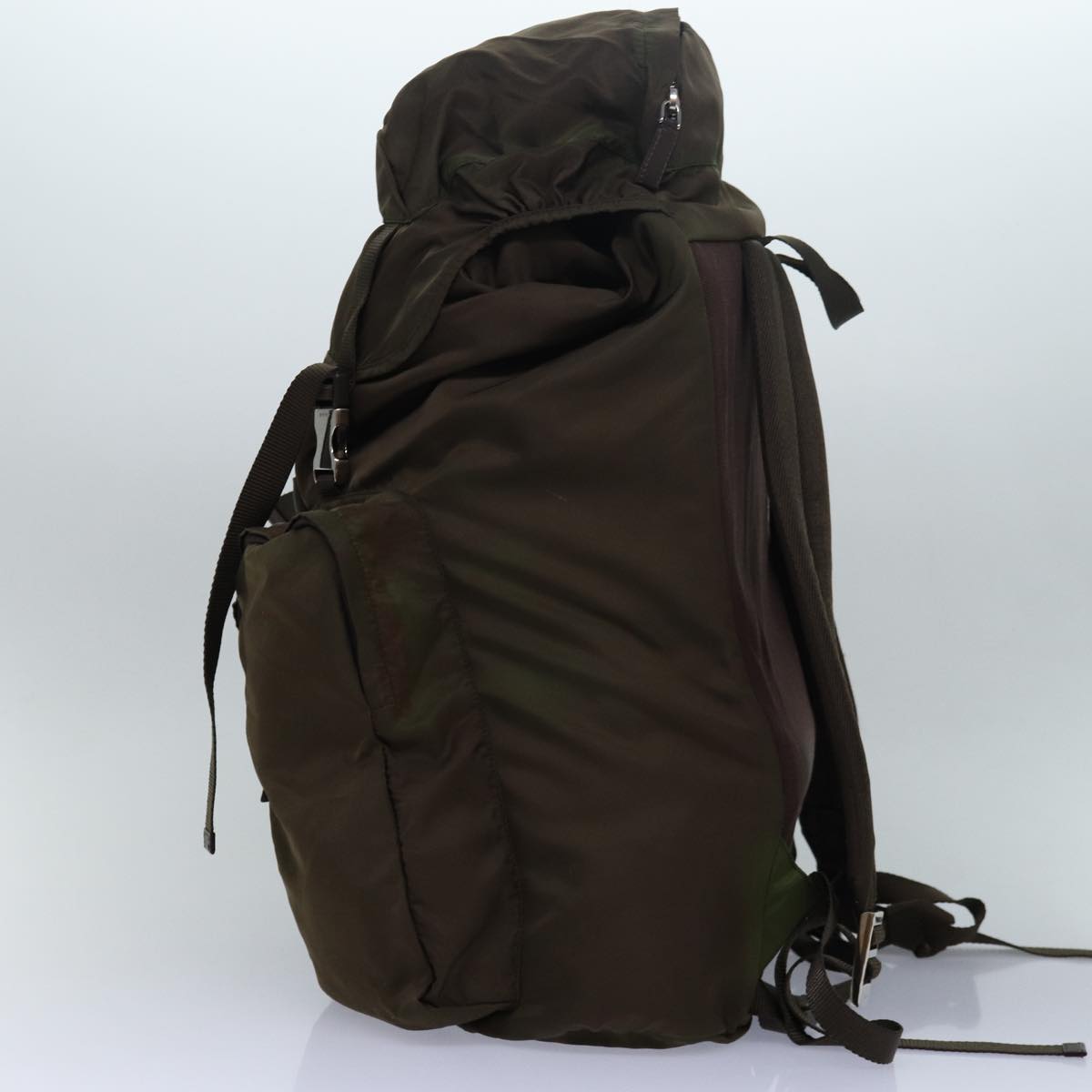 Luxury Prada Backpack Nylon Khaki fm3621