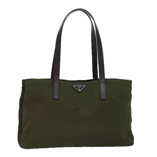 Luxury Prada Tote Bag Nylon Khaki fm3670