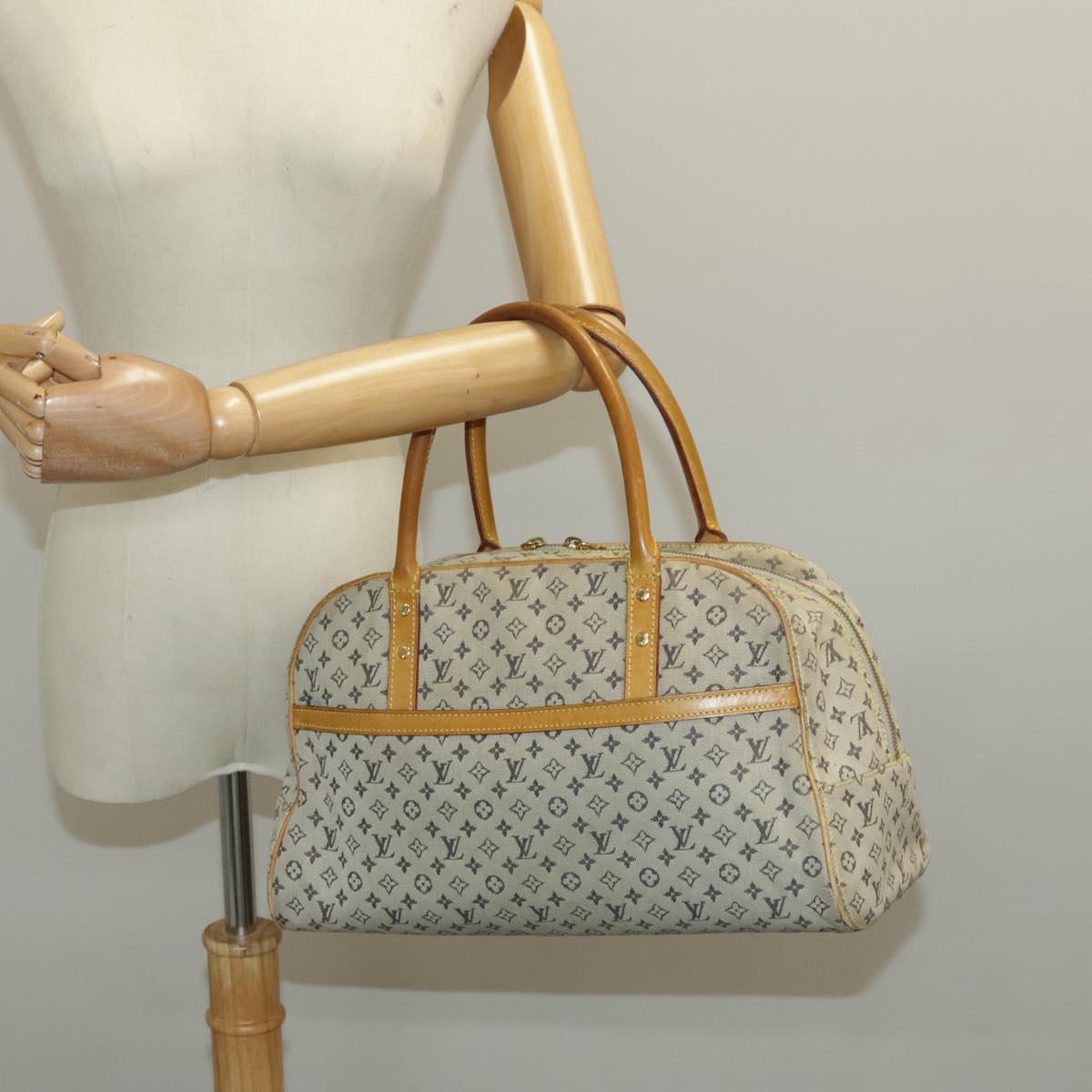 LOUIS VUITTON Monogram Mini Marie Hand Bag Blue M92003 LV fm3957