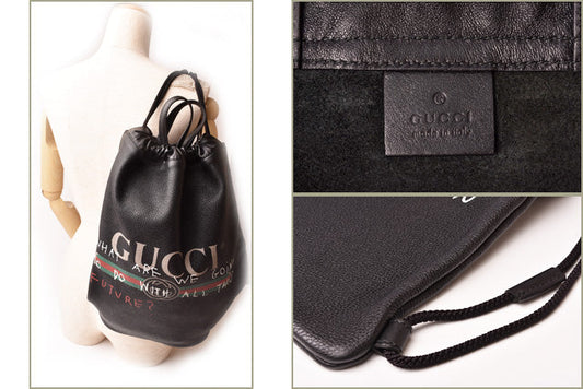 Luxury Gucci Trending 2025 Leather Backpack Drawstring 494053
