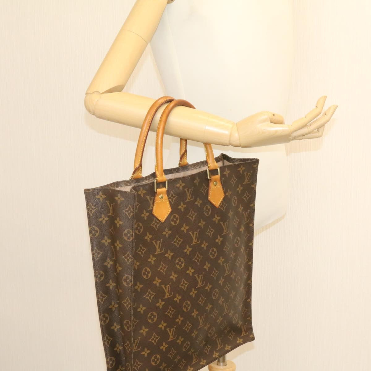 LOUIS VUITTON Monogram Sac Plat Hand Bag M51140 LV am1080g