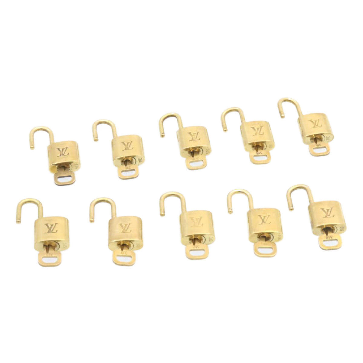 LOUIS VUITTON Padlock 10set Gold Tone LV am1299g