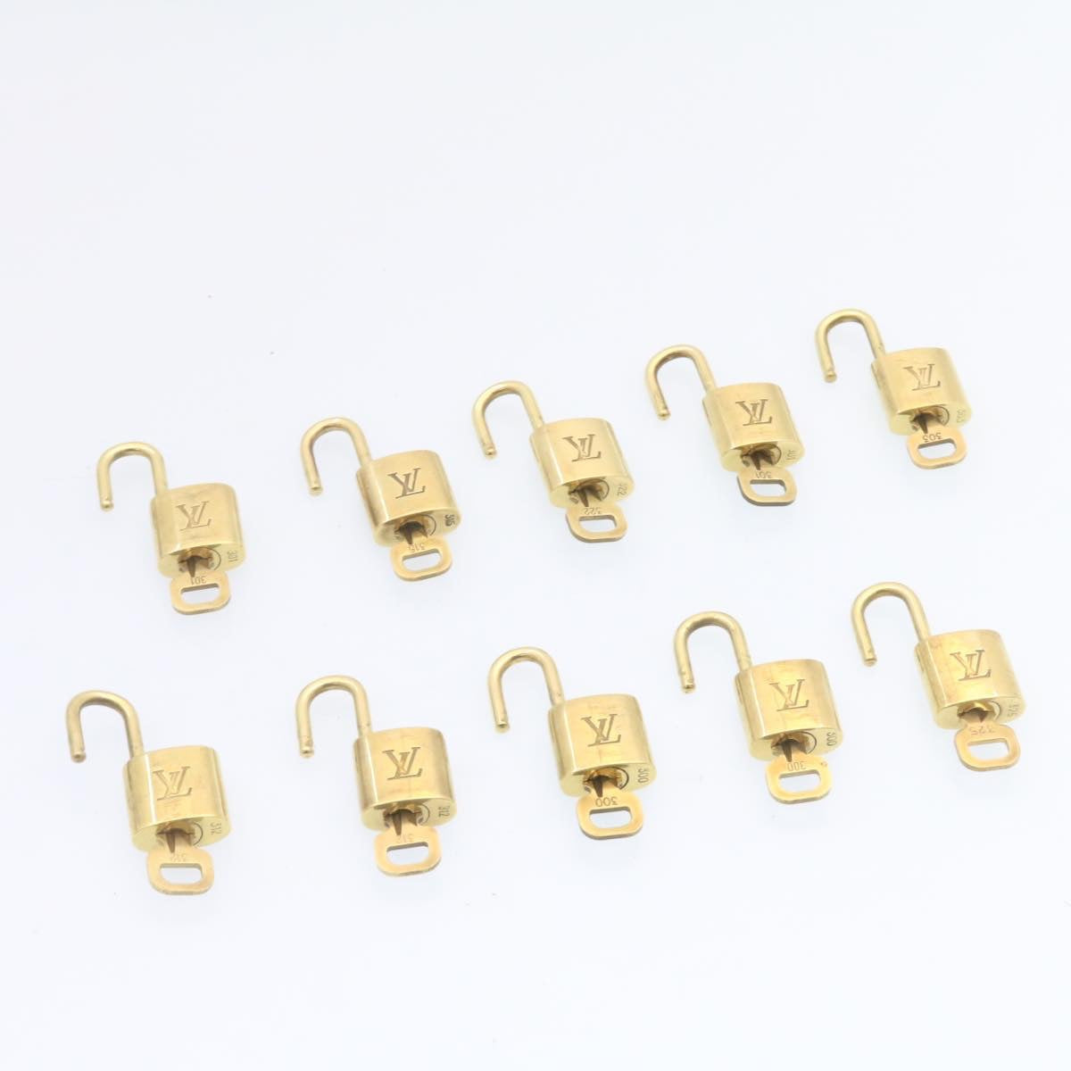 LOUIS VUITTON Padlock 10set Padlock Gold Tone LV am1303g