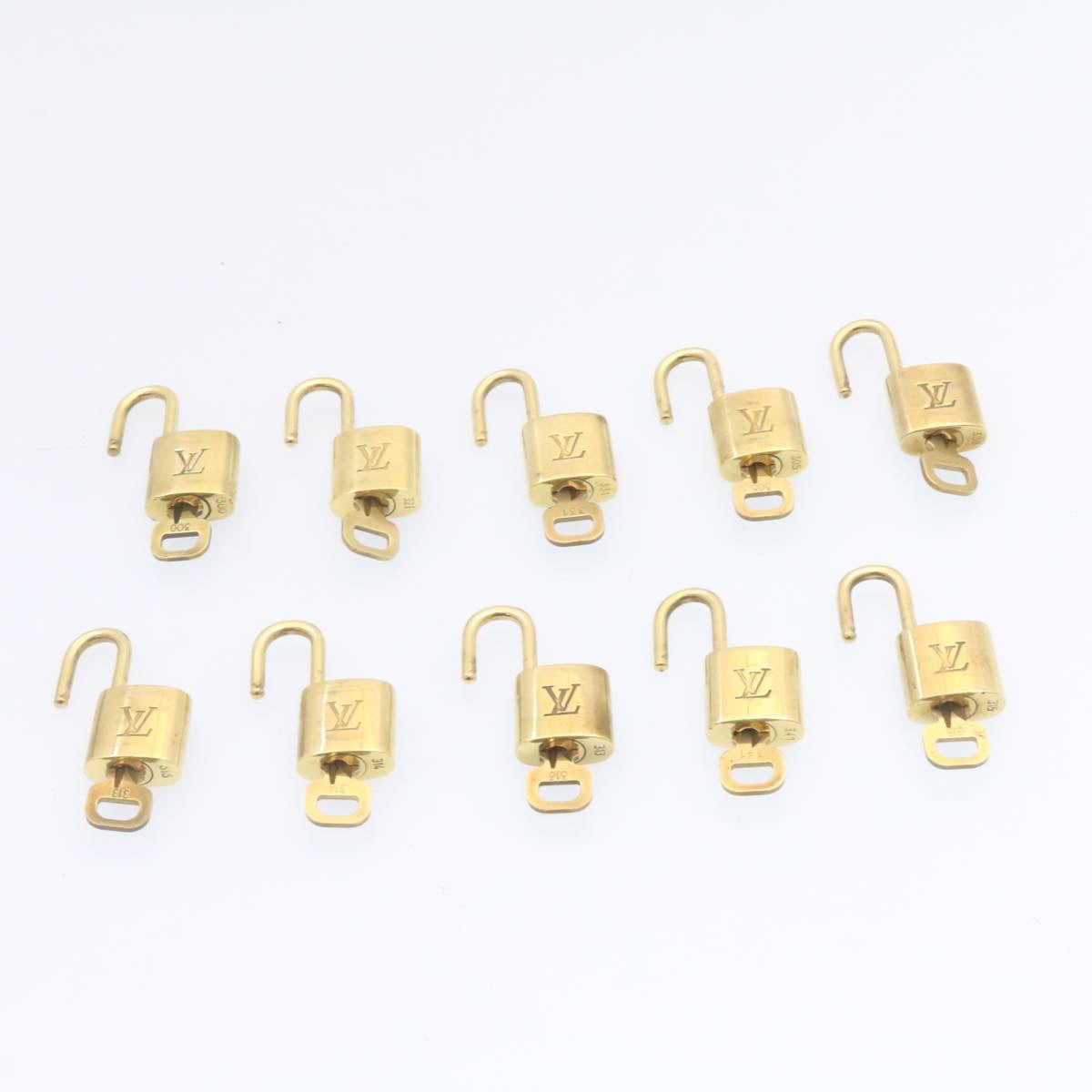 LOUIS VUITTON Padlock 10set Padlock Gold Tone LV am1304g