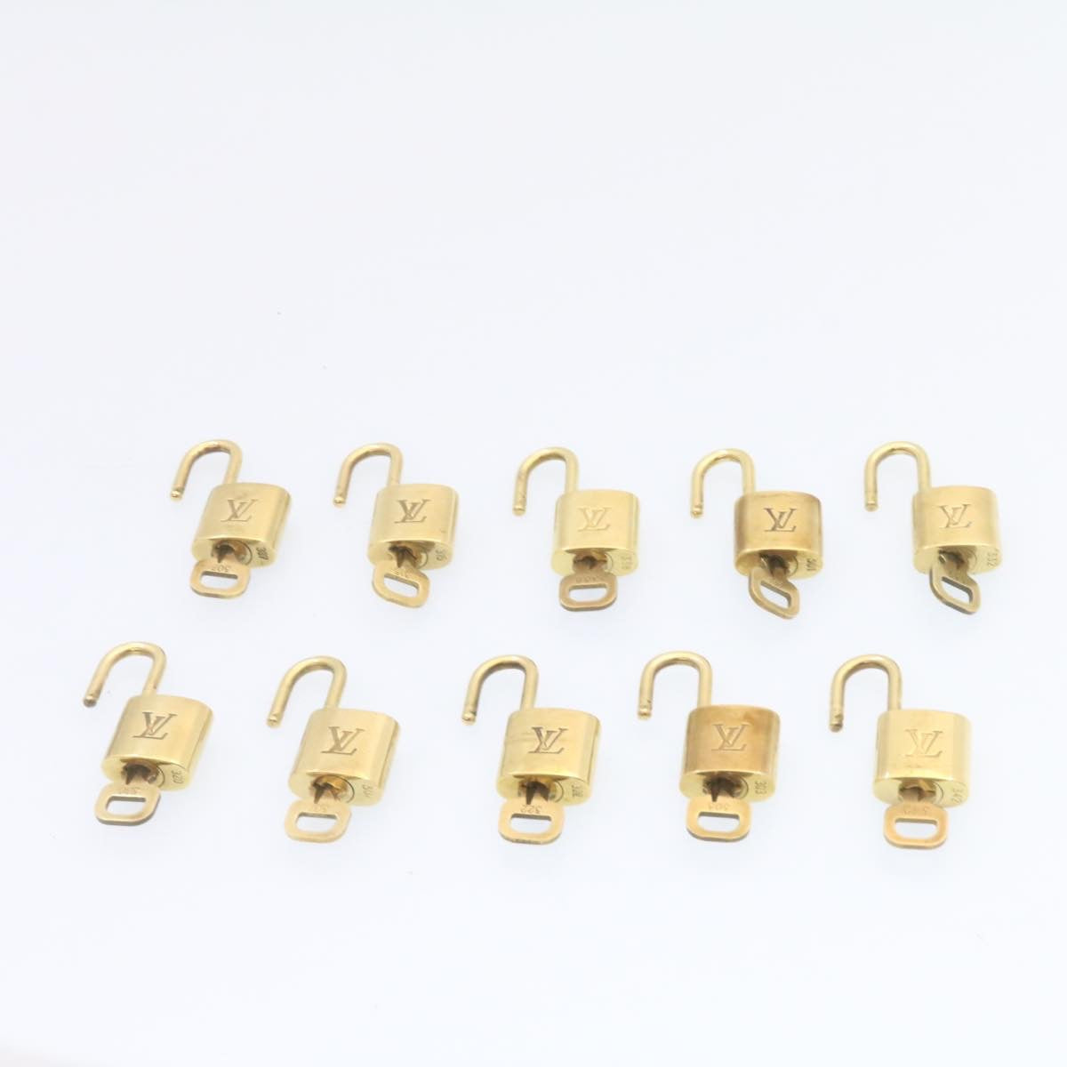 LOUIS VUITTON Padlock 10set Padlock Gold Tone LV am1305g