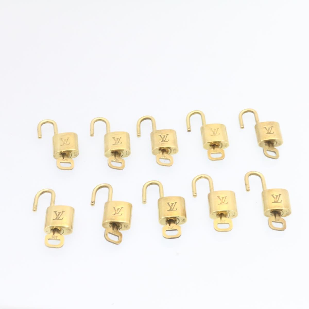 LOUIS VUITTON Padlock 10set Padlock Gold Tone LV am1356g