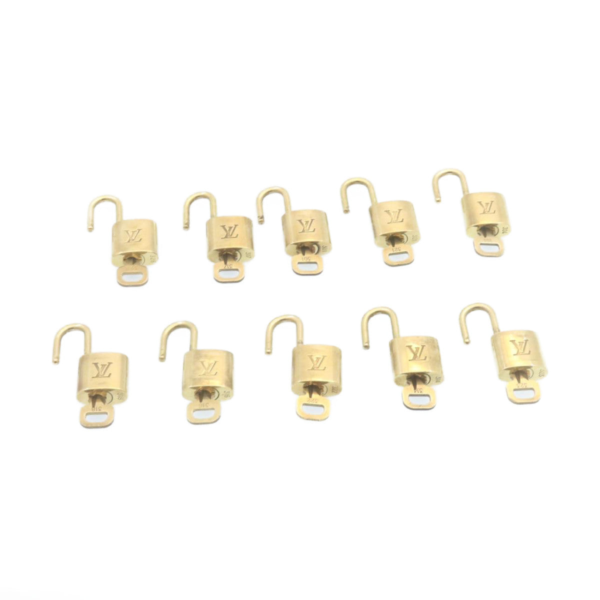 LOUIS VUITTON Padlock 10set Gold Tone LV am1431g