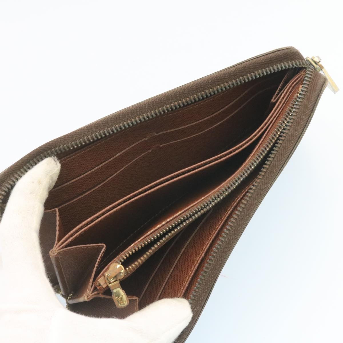 LOUIS VUITTON Monogram Damier Wallet 8Set Brown White LV am1821g