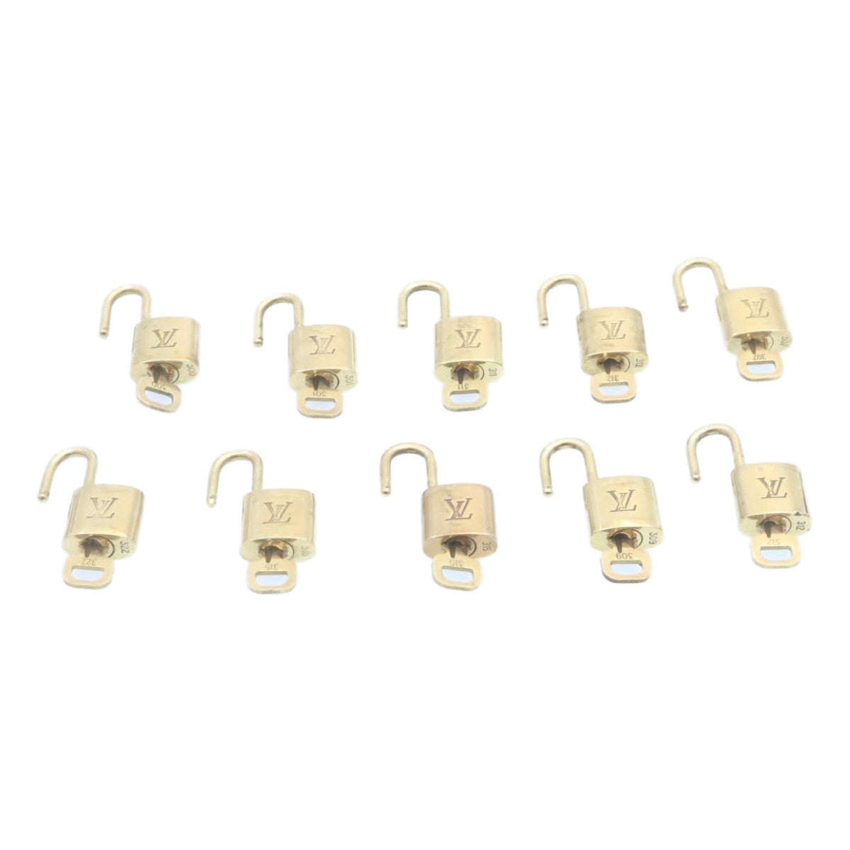 LOUIS VUITTON Padlock 10set Gold Tone LV am2161g