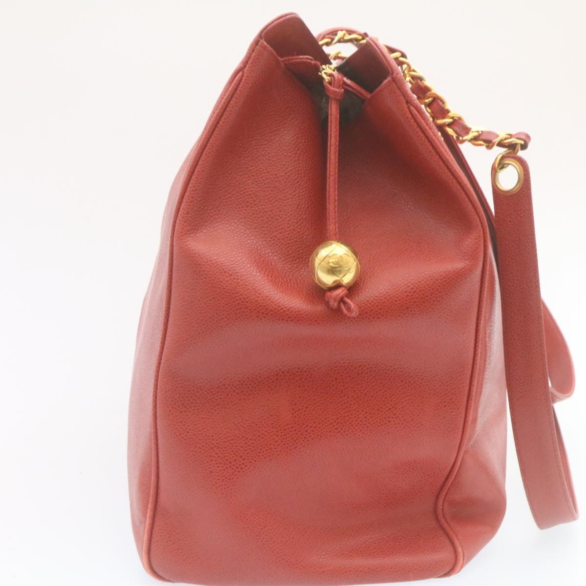 Luxury Chanel COCO Mark Super model Chain Shoulder Bag Caviar Skin Red am2162gA