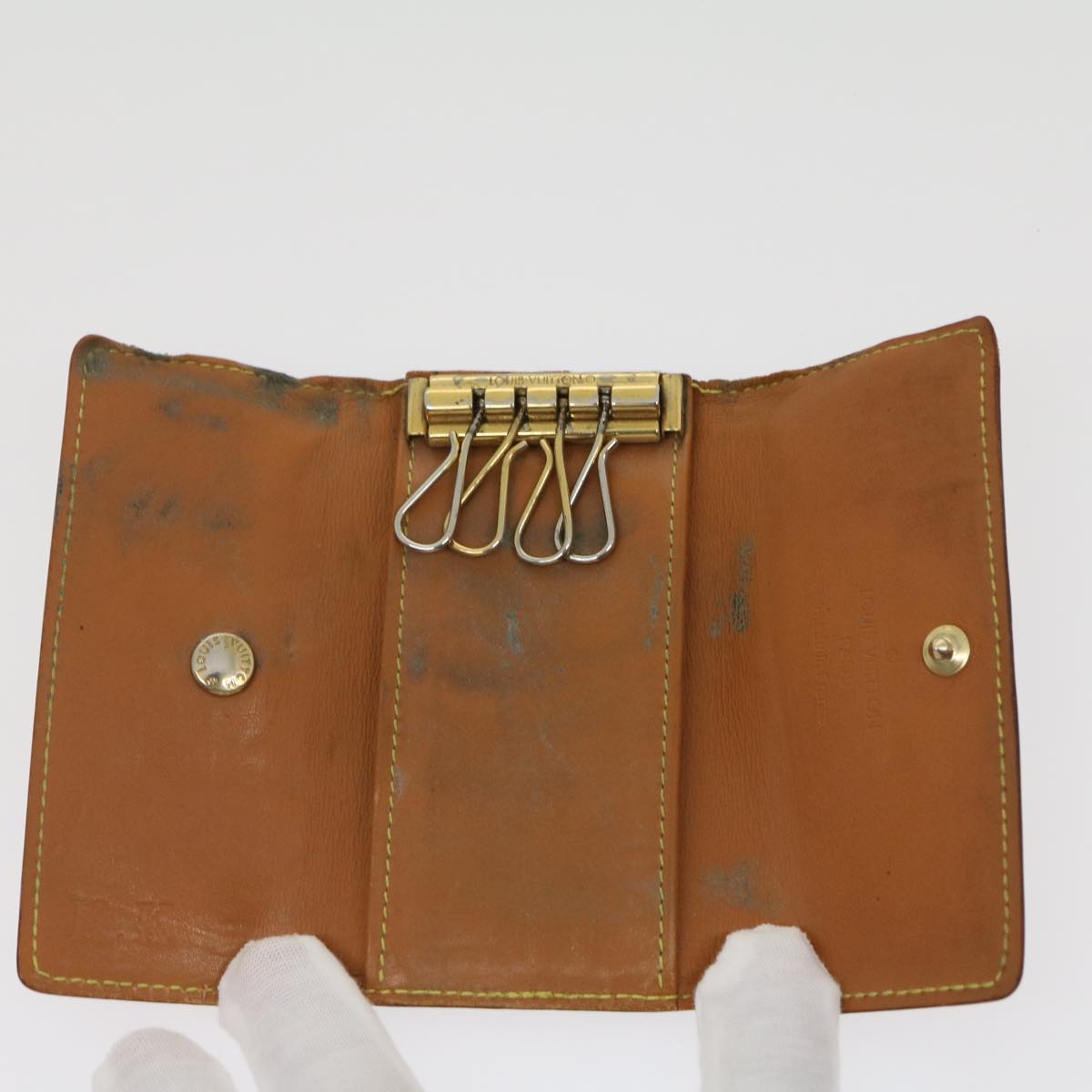 LOUIS VUITTON Epi Vernis Wallet 8Set Red Beige Green LV am2579g