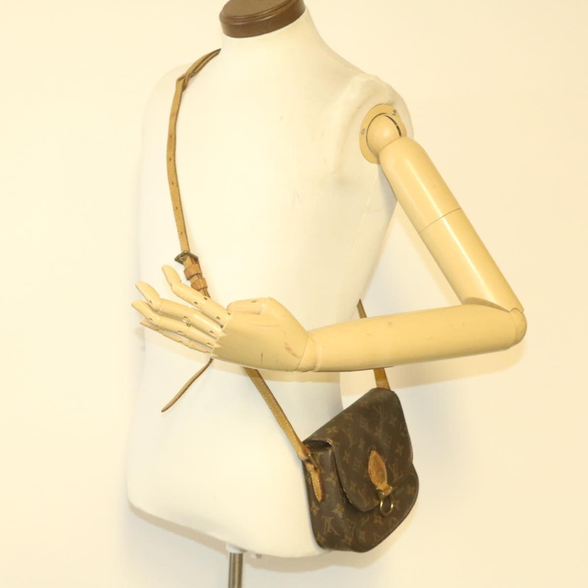 LOUIS VUITTON Monogram Saint Cloud PM Shoulder Bag M51244 LV am754g