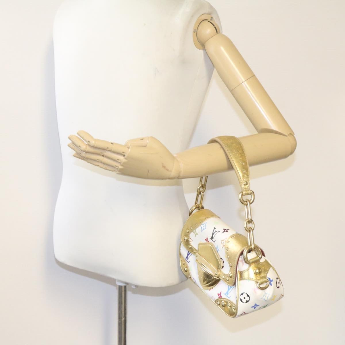 LOUIS VUITTON Monogram Multicolor Marilyn All Hand Bag White M40206 am819gA