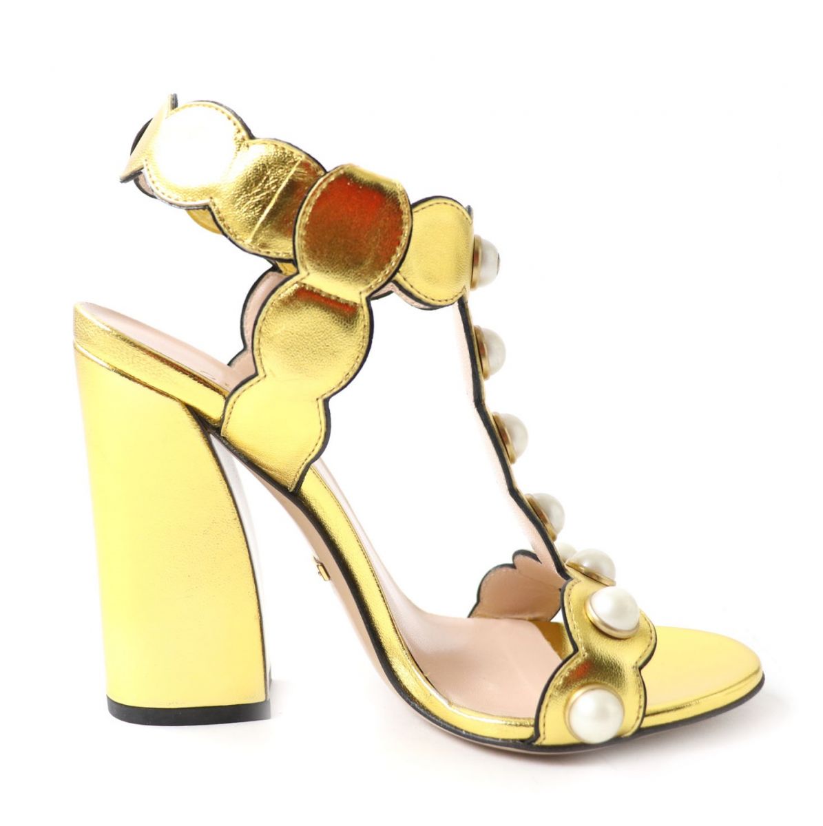Luxury Gucci Trending 2025 Interlocking G Leather Sandals Gold
