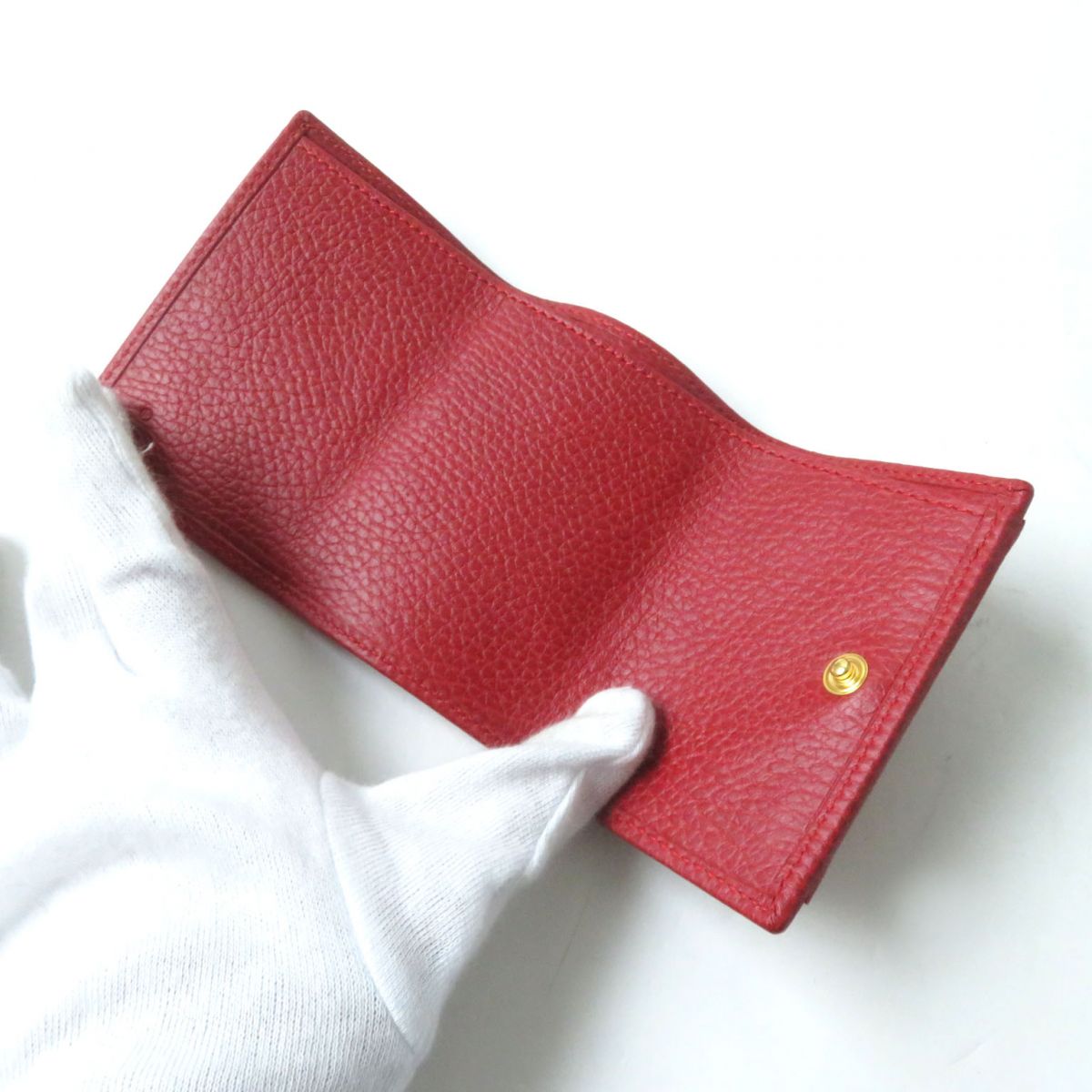 Luxury Gucci Trending 2025 GG Marmont Leather Compact Wallet