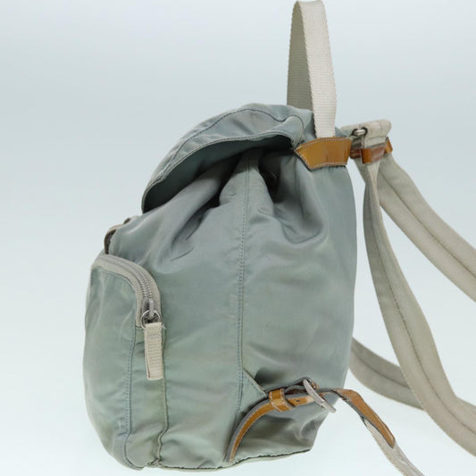 Luxury Prada Backpack Nylon Blue Silver hk1564