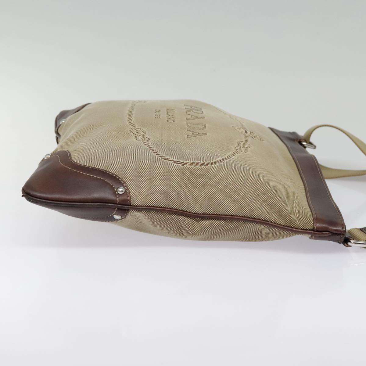 Luxury Prada Shoulder Bag Canvas Beige hk1672