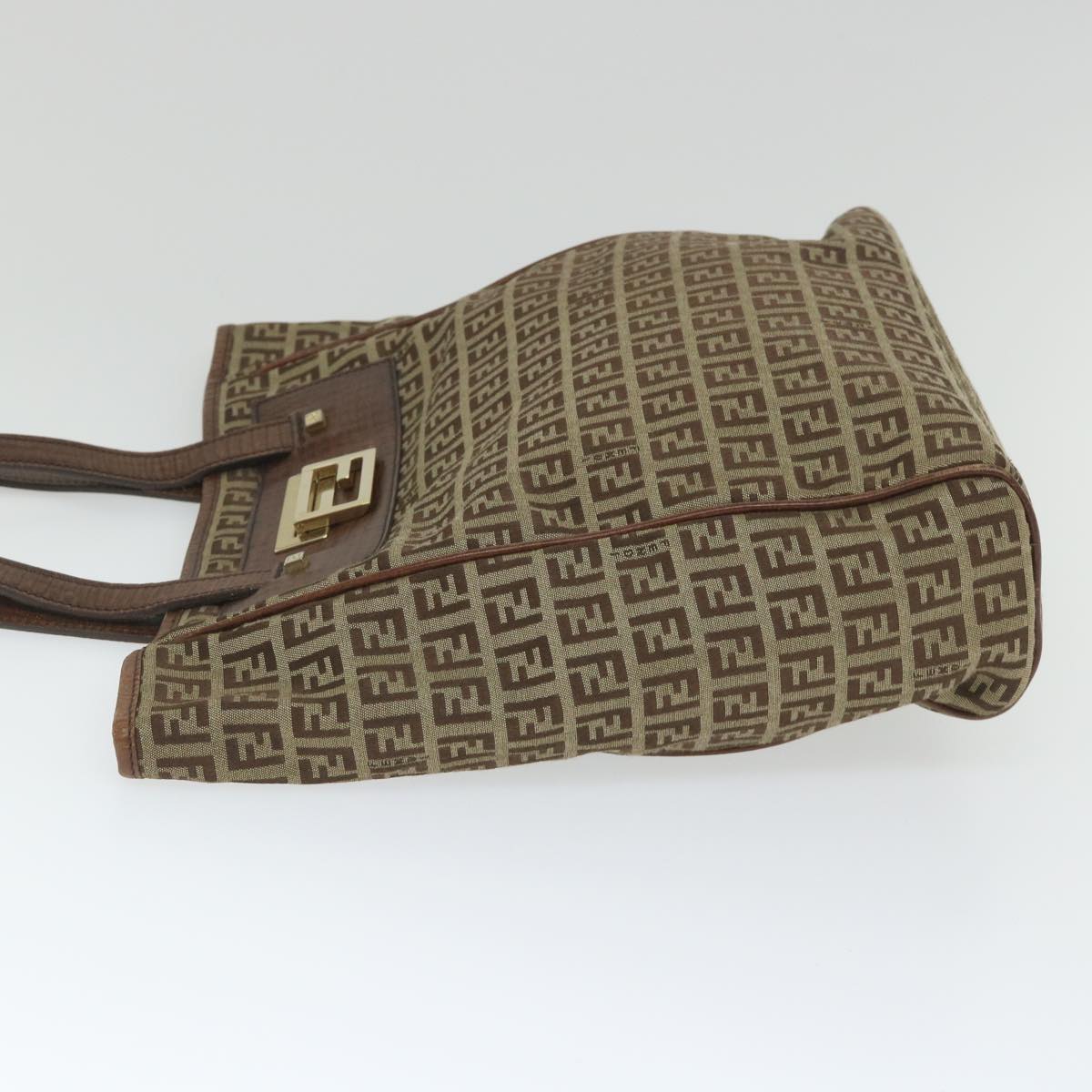 Luxury FendiZucchino Canvas Tote Bag Beigehk887