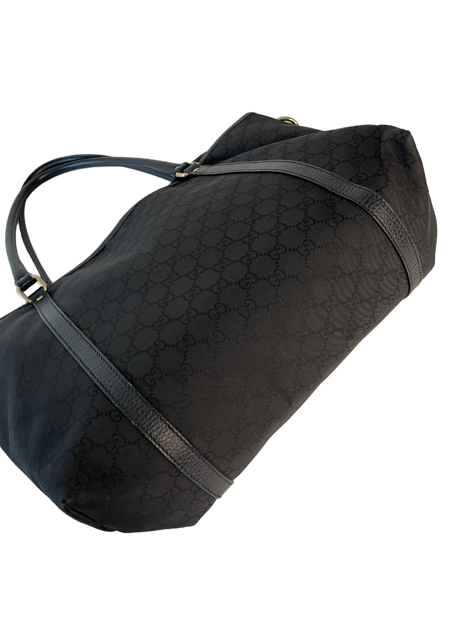 Luxury Gucci black GG nylon Jacquard