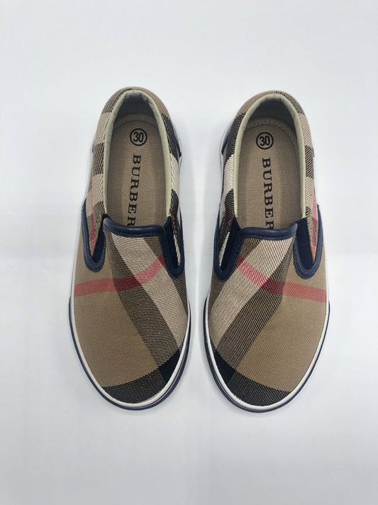 BURBERRY KIDS PLAID SLIP ON SIZE 30