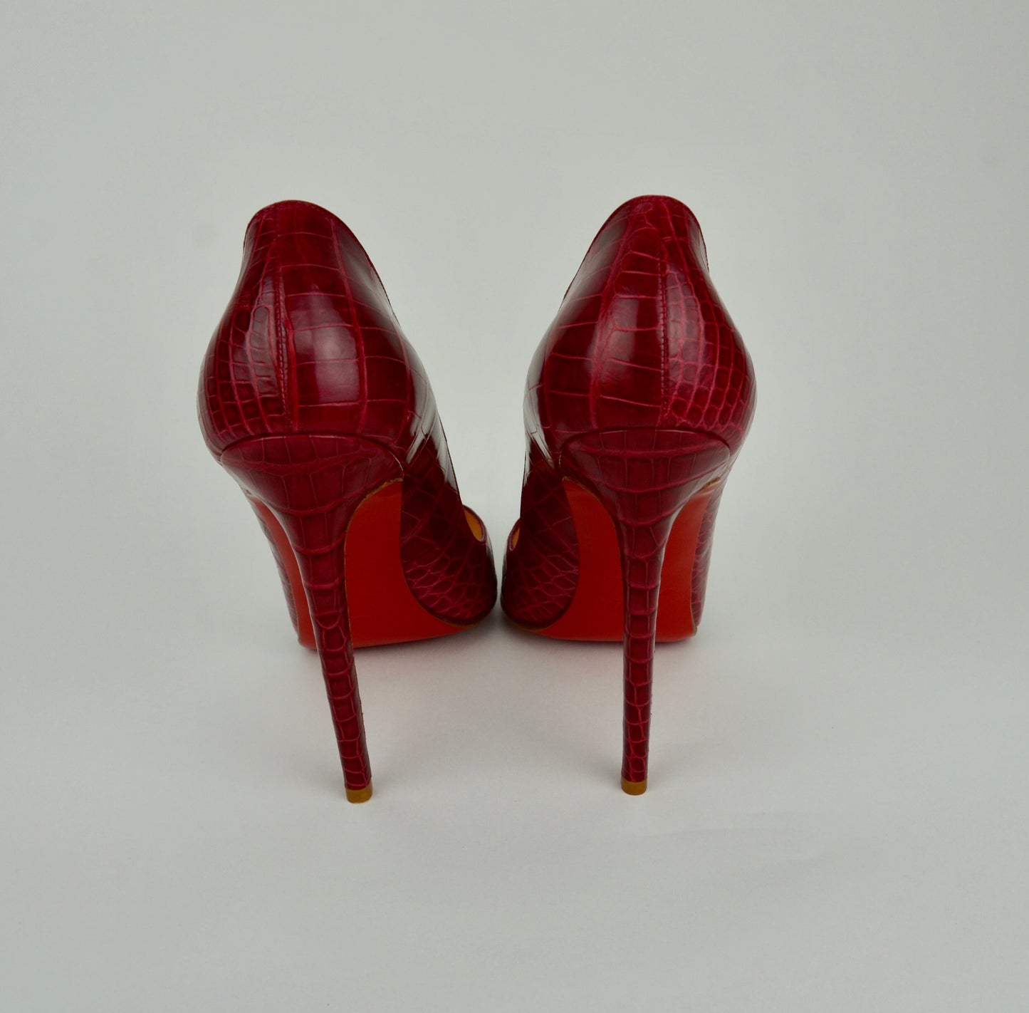 CHRISTIAN LOUBOUTIN ALLIGATOR PIGALLE 120mm SIZE 39