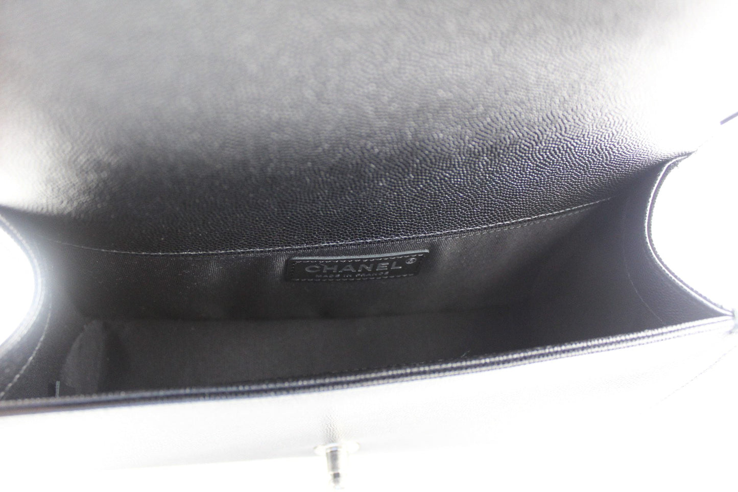 Chanel Caviar Medium Boy Bag in Black