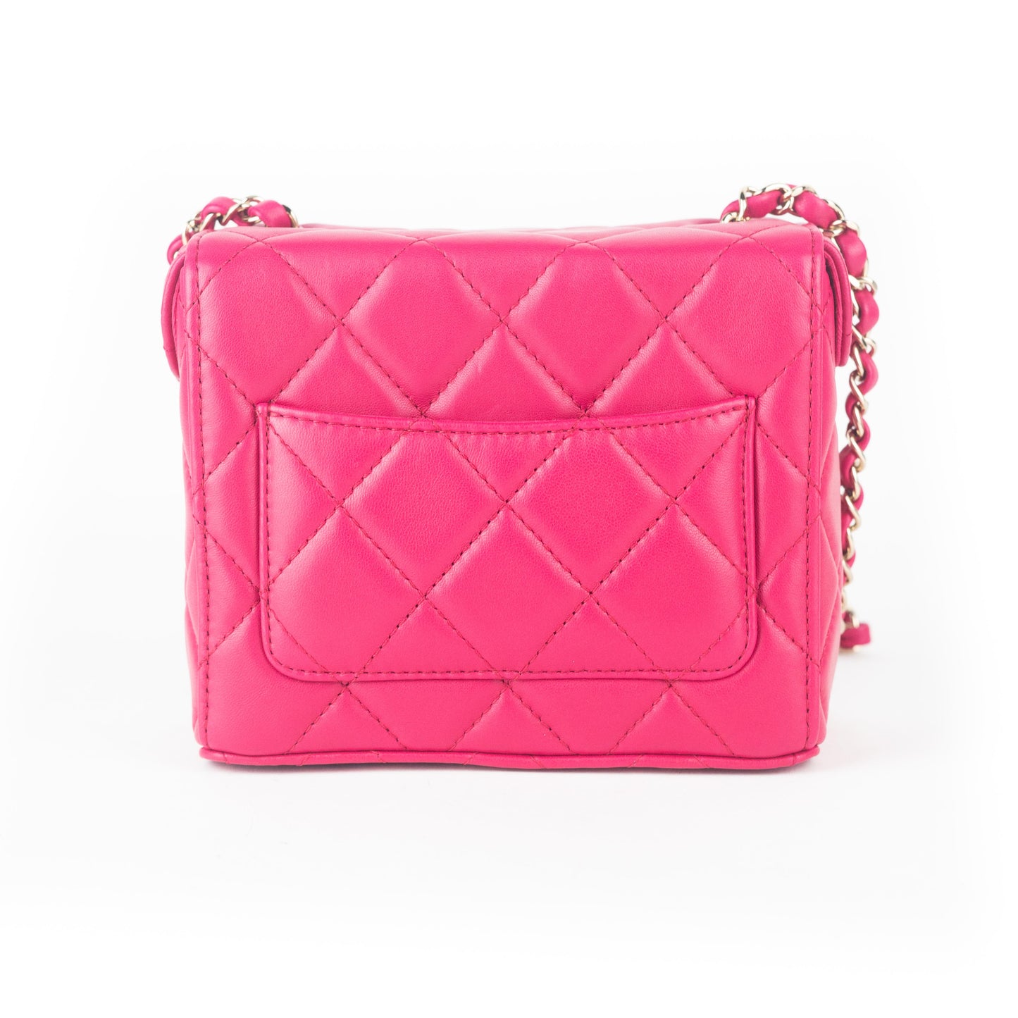 Chanel Quilted Lambskin Bag fuschia