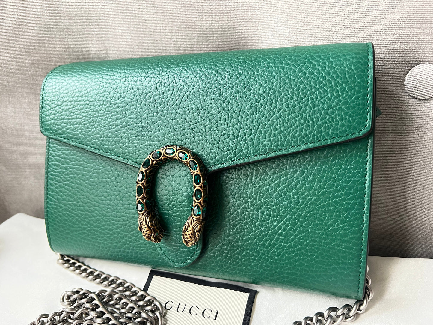 Luxury Gucci Dionysus Green Mini Chain Bag ( 1340)