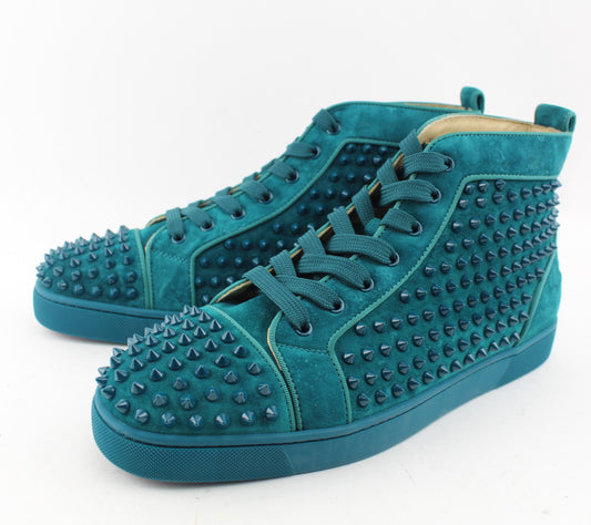 CHRISTIAN LOUBOUTIN LOUIS SPIKES HIGH TOP SNEAKER SIZE 45