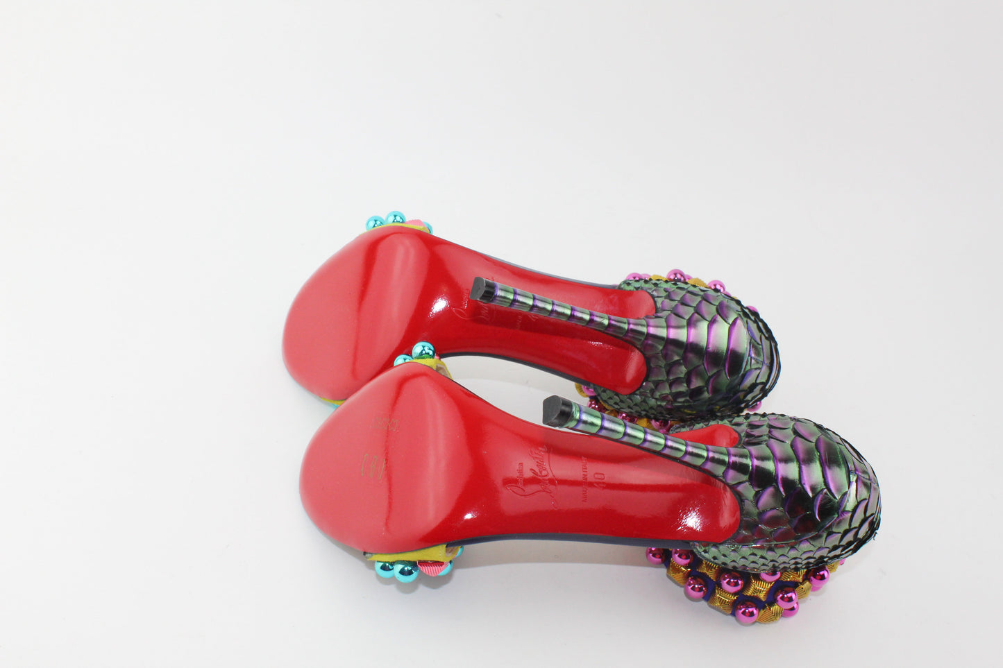 CHRISTIAN LOUBOUTIN TUDOR 120 CUBISTE PYTHON