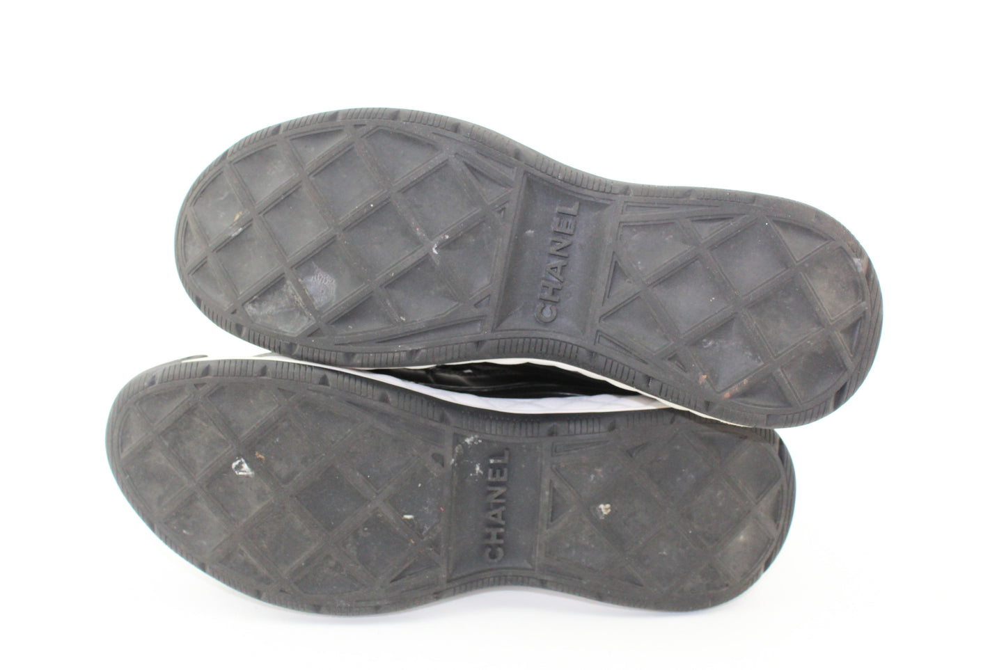 Chanel CC Velvet and Calfskin Trainers