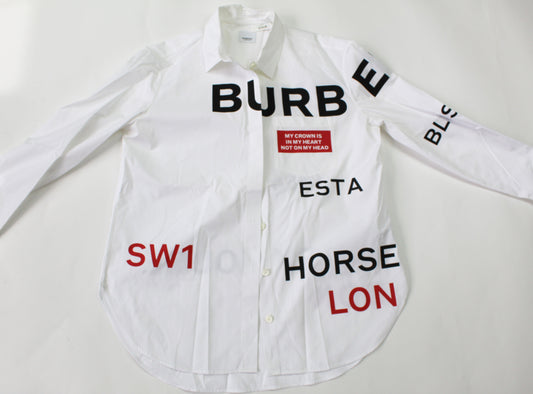 Burberry Horseferry cotton shirt size 12