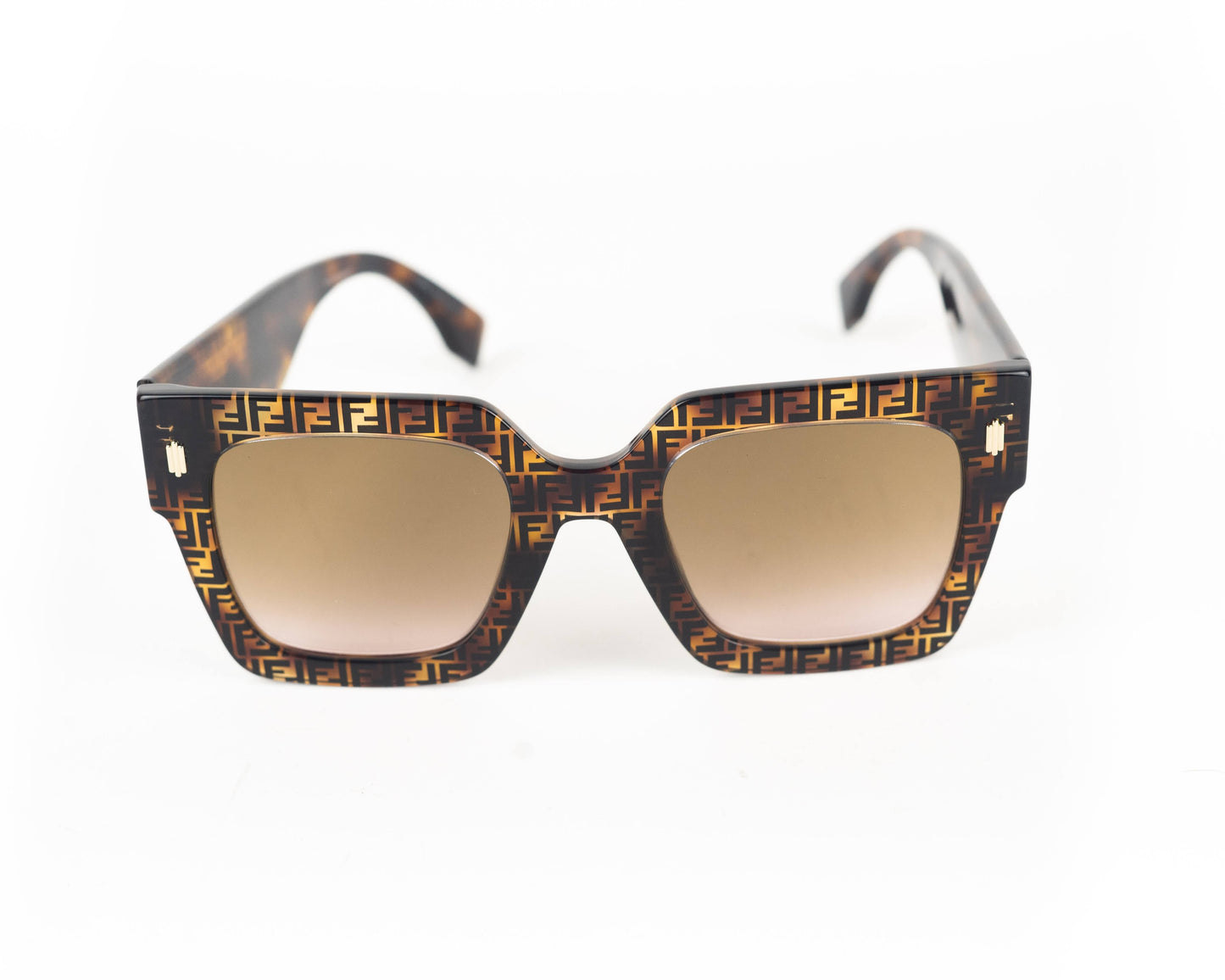 Fendi FF Brown Gradient Square Sunglasses