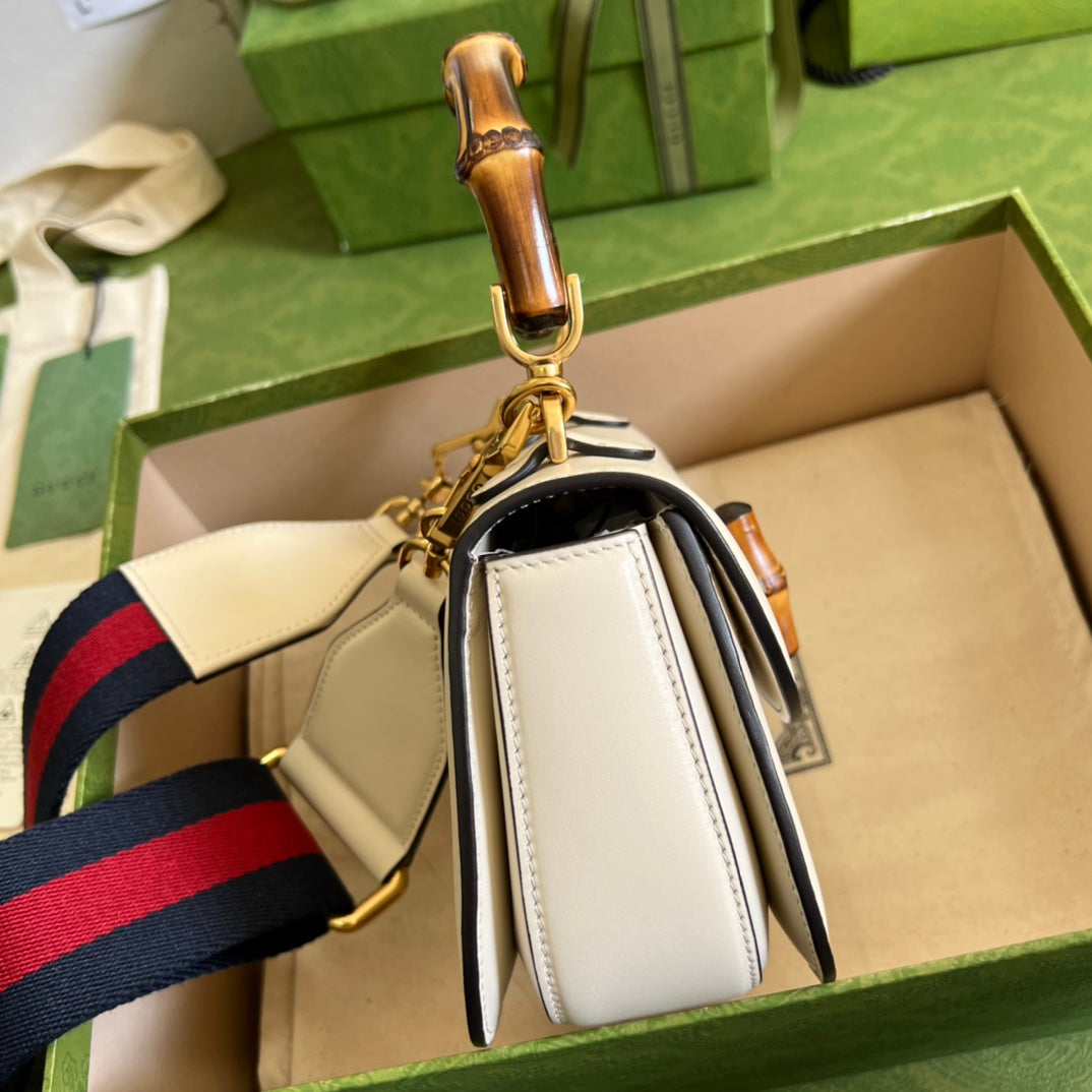 Luxury Gucci Small Top Handle Bag With Bamboo