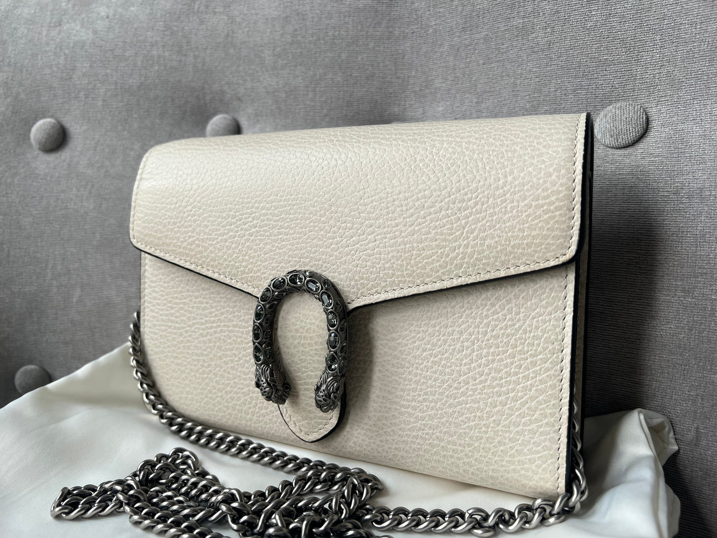 Luxury Gucci Dionysus White Mini Chain Bag ( 1340)