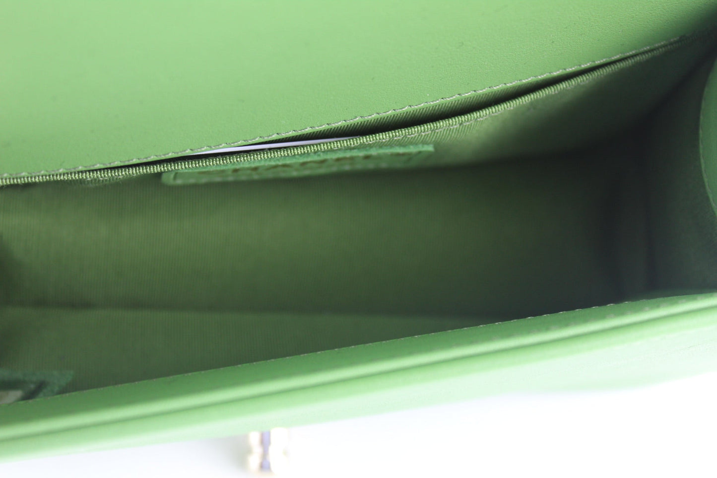 Chanel Small Lambskin Boy Bag Green