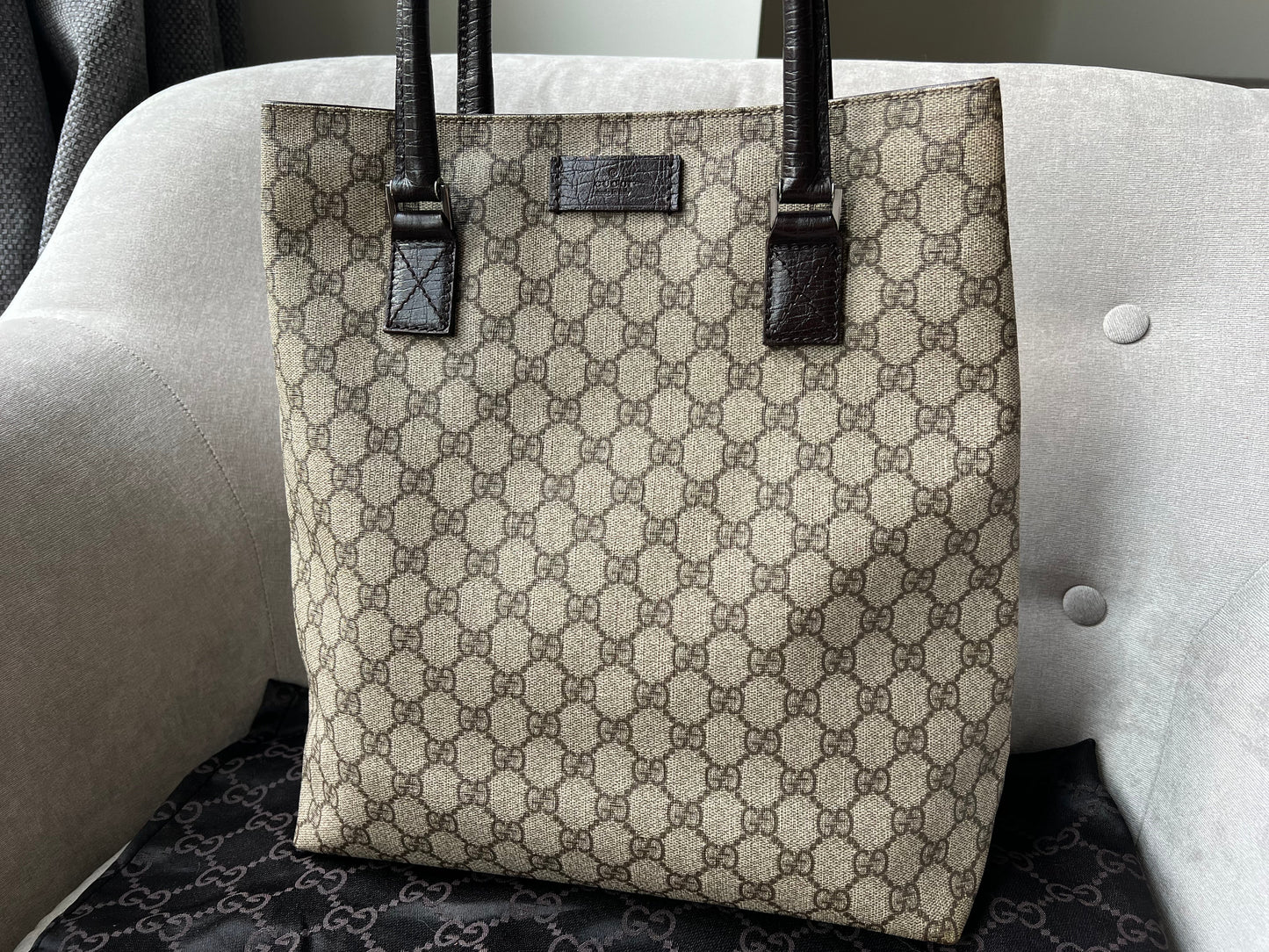 Luxury Gucci GG Monogram Canvas Tote Bag