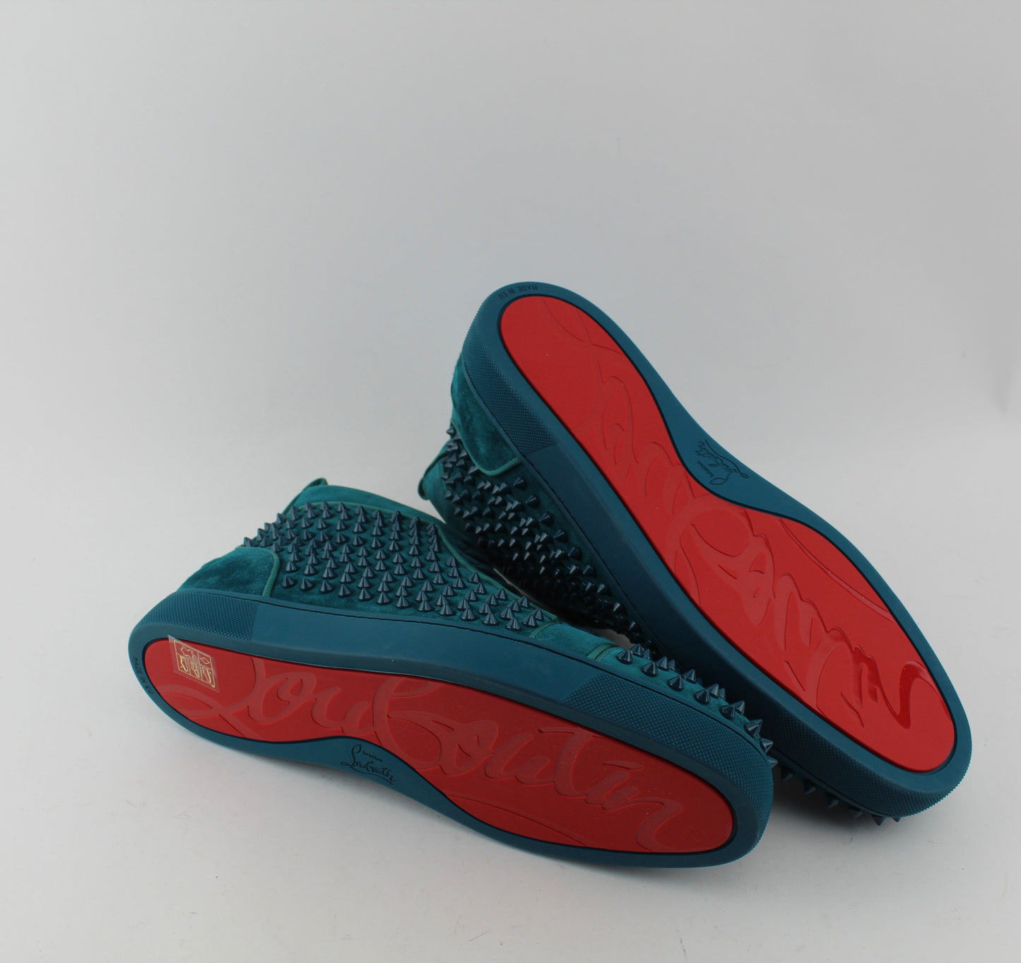 CHRISTIAN LOUBOUTIN LOUIS SPIKES HIGH TOP SNEAKER SIZE 45
