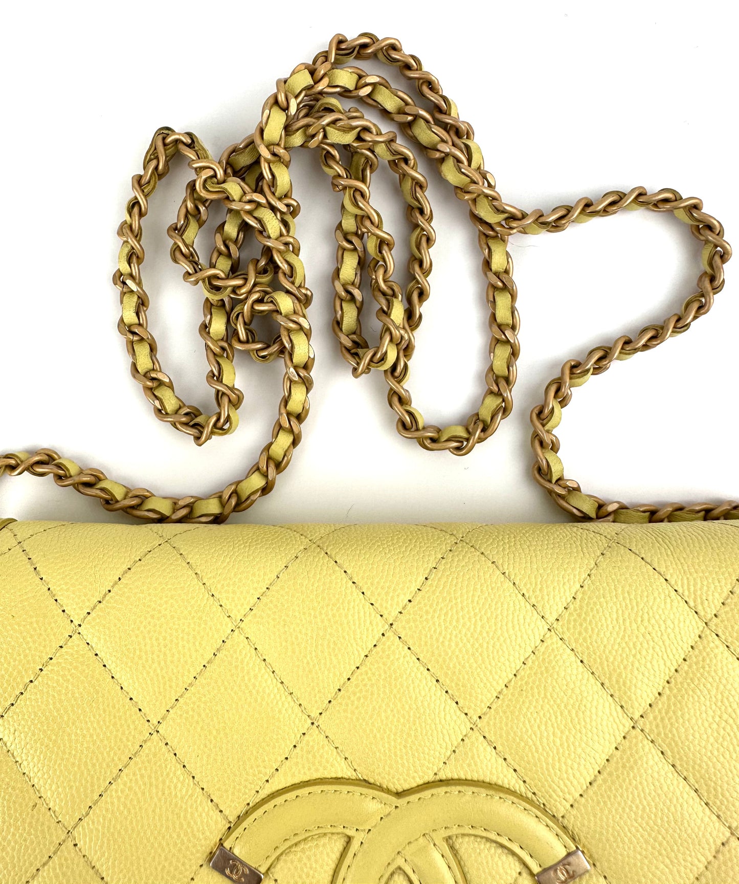 Chanel Wallet on Chain in Yellow