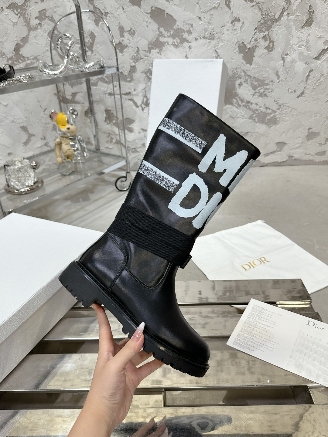 Luxury DiorD-Major Boot In Black Lambskin 100578