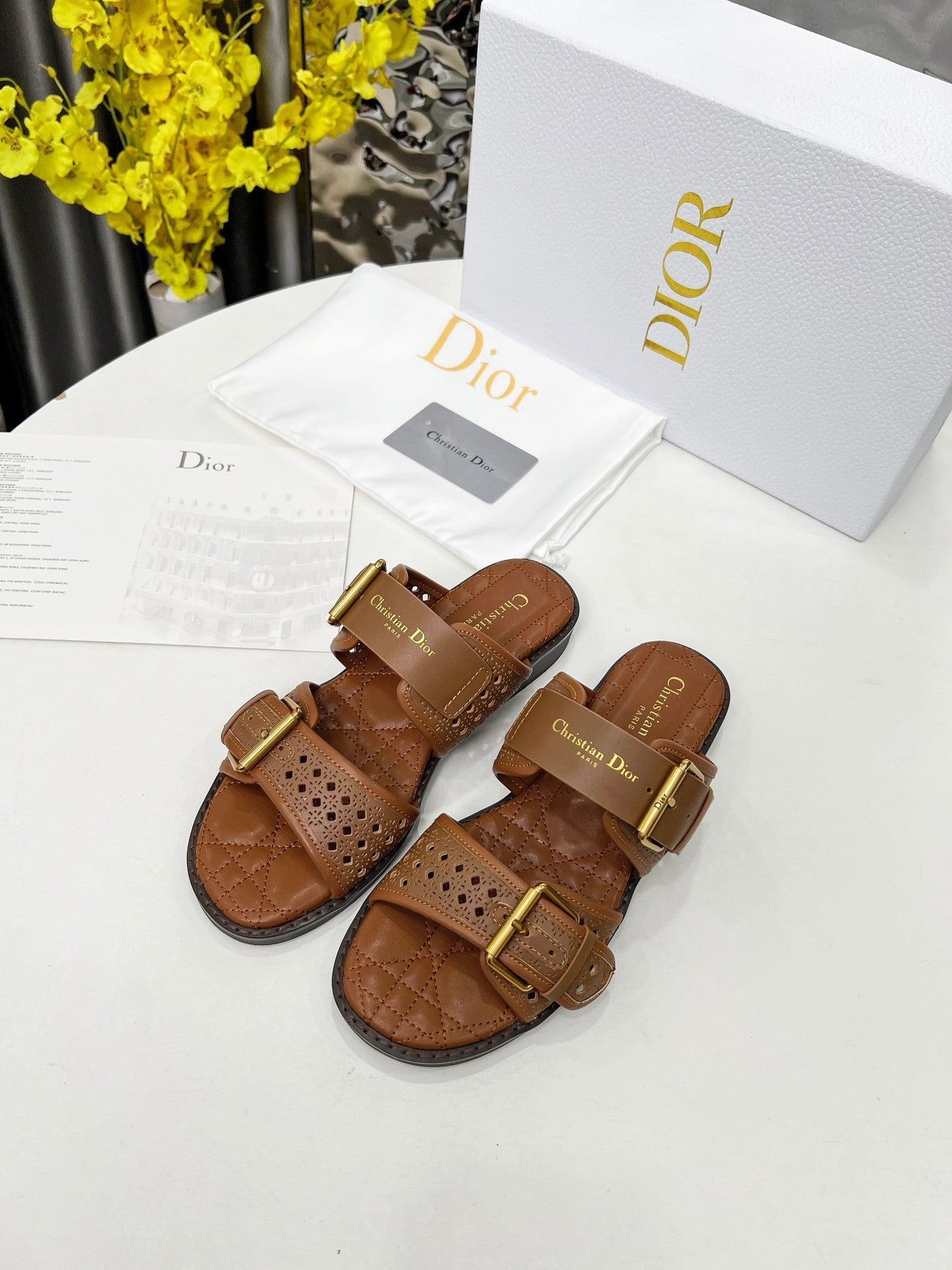 Luxury Dior25 Dad Sandal Mule Calfskin
