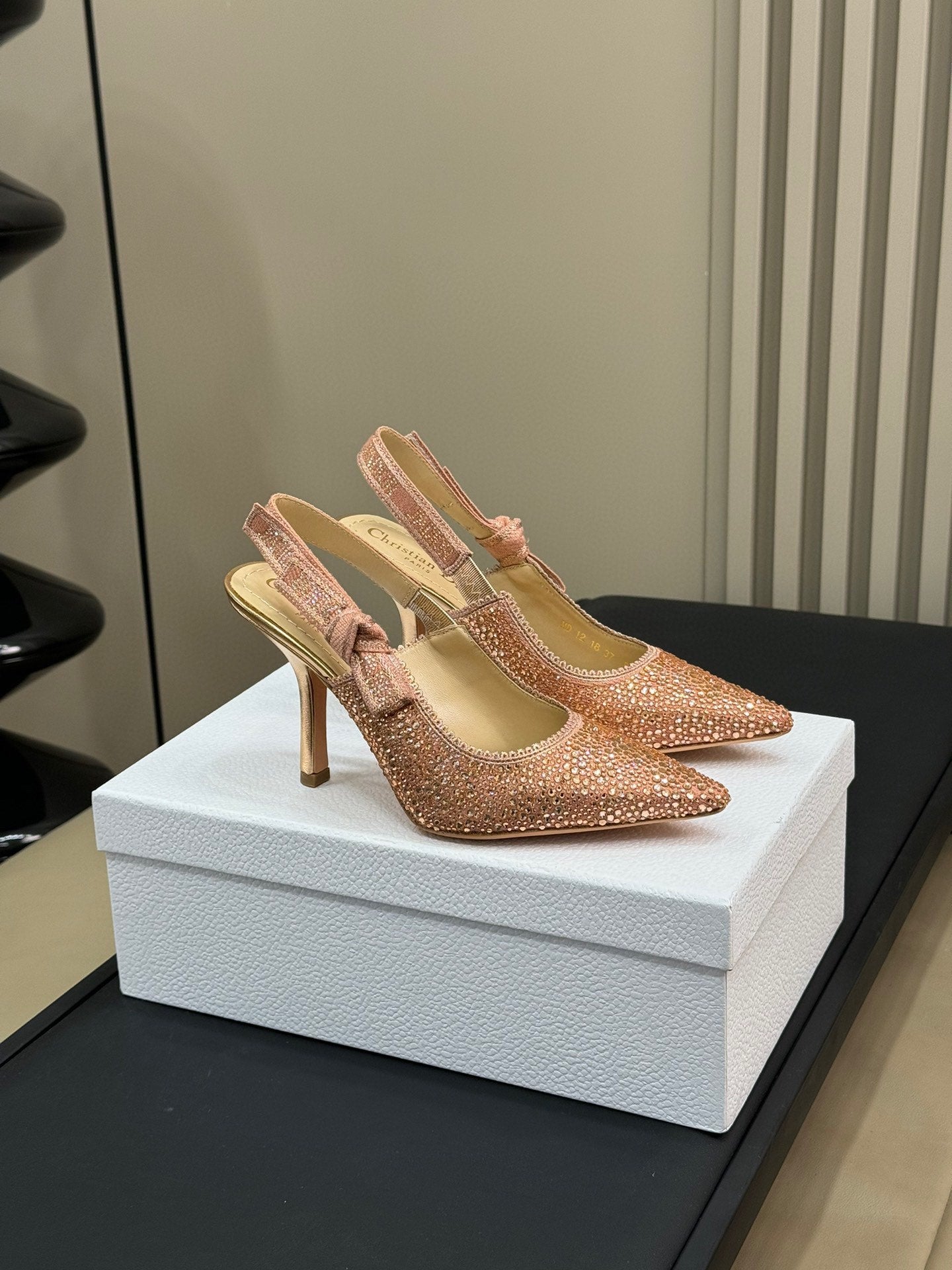 Luxury DiorJ'A Luxury DiorSlingback Pink-tone Cotton Microbeads