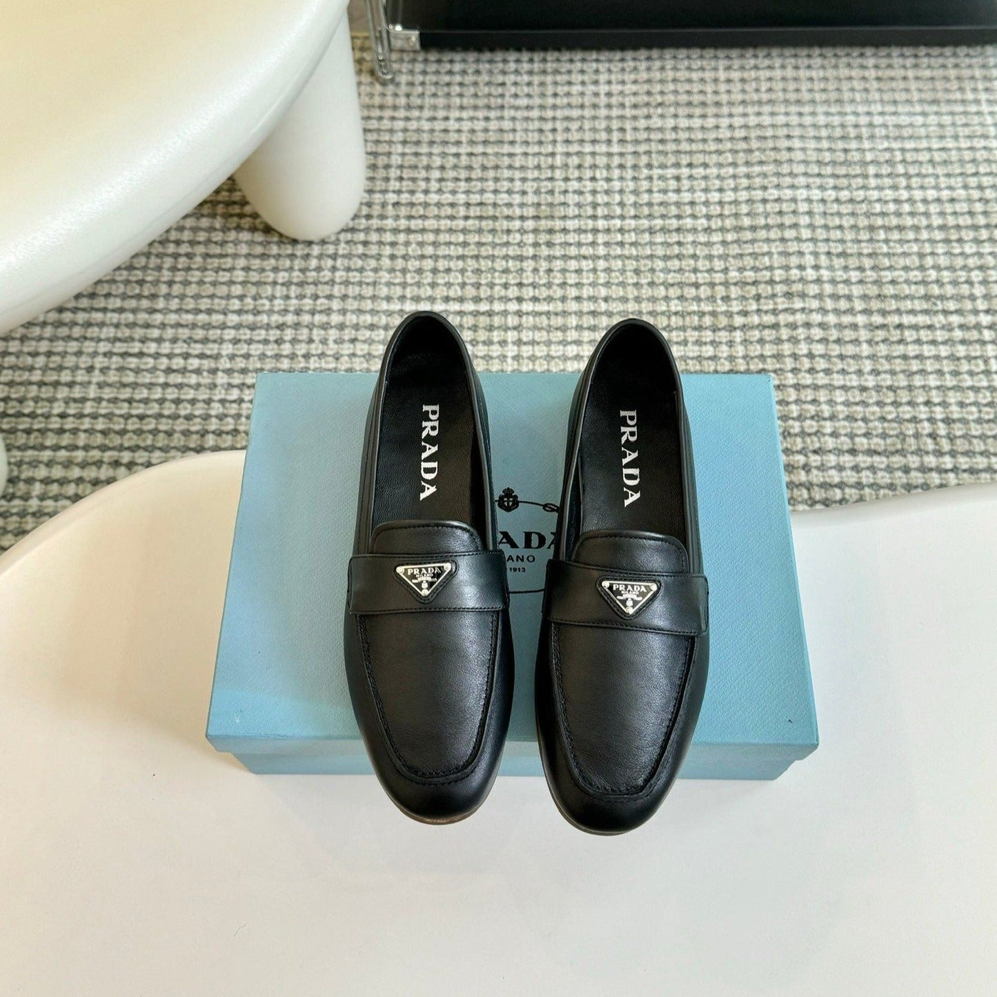 Luxury PradaLOAFERS BLACK CALFSKIN