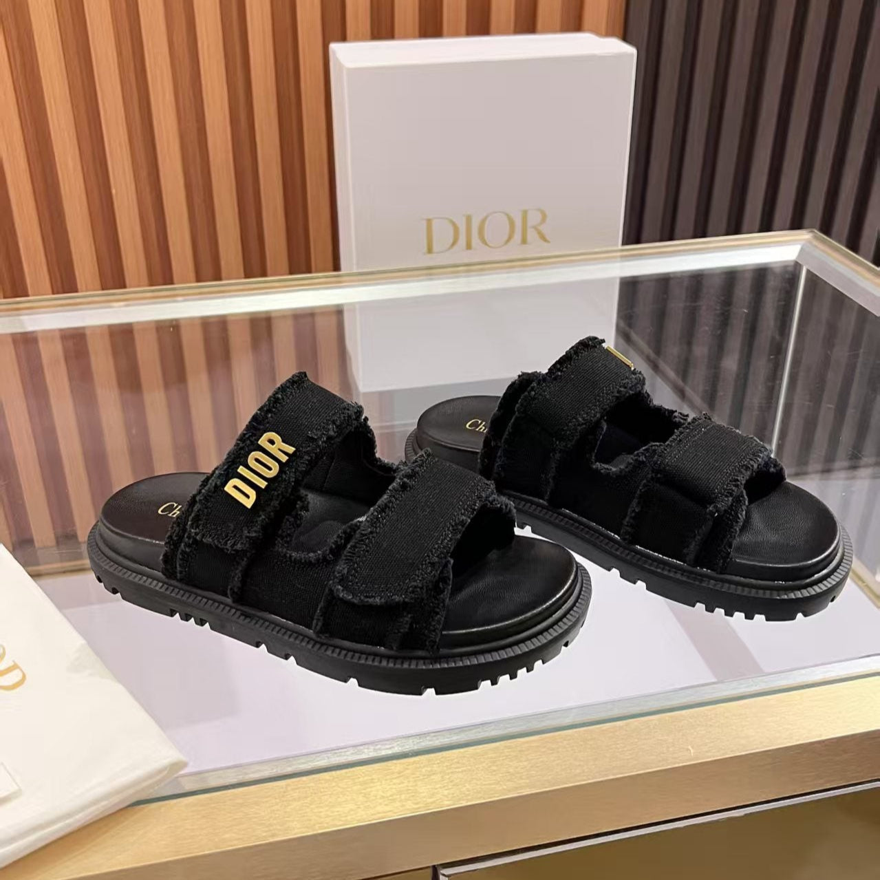 Luxury Dior DIORact Slide Lambskin and Canvas 242450